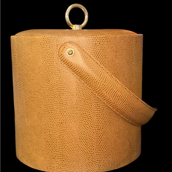Georges Briard Midcentury Faux Snakeskin Ice Bucket - Picture 1 of 14